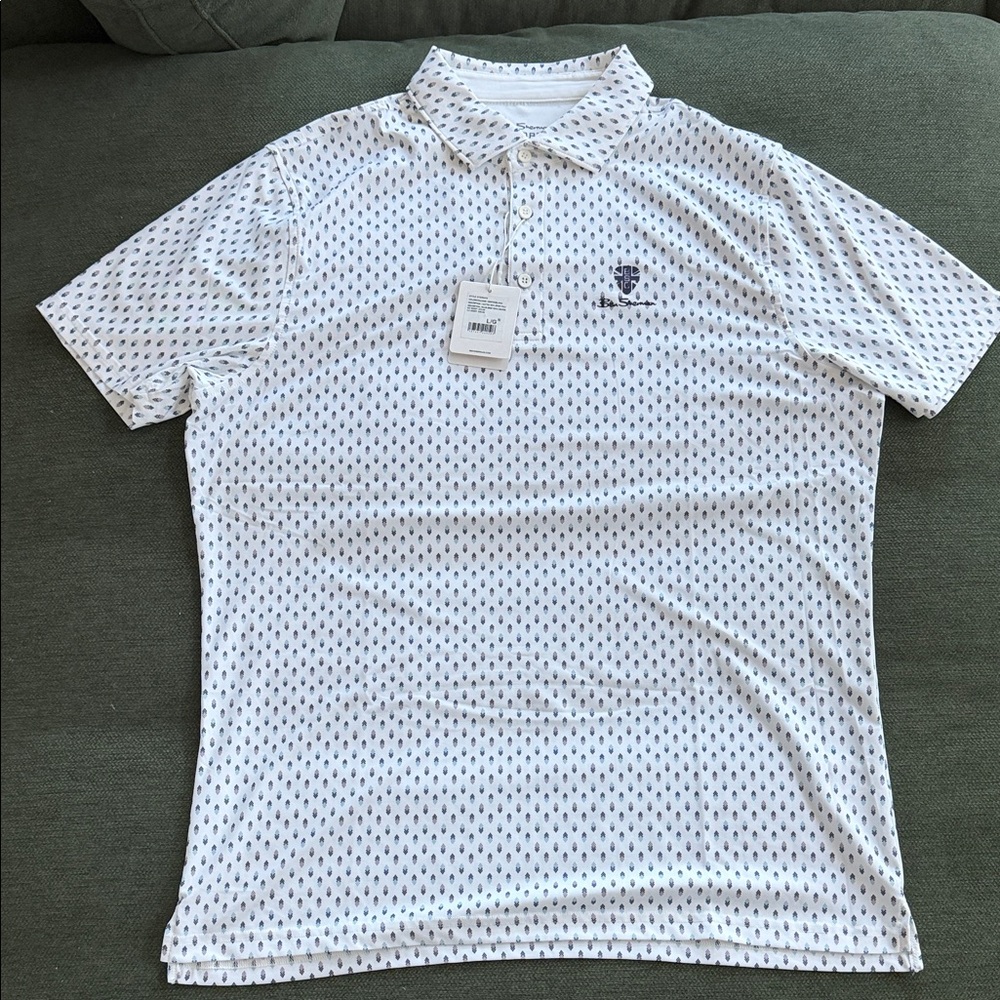 Ben Sherman Sport Tech Jersey Golf Polo - Men’s Large - NWT